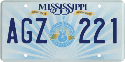 MS license plate AGZ221