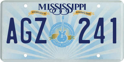 MS license plate AGZ241