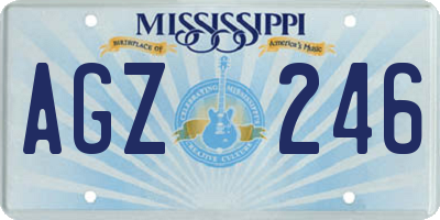 MS license plate AGZ246
