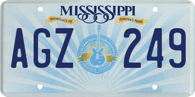 MS license plate AGZ249