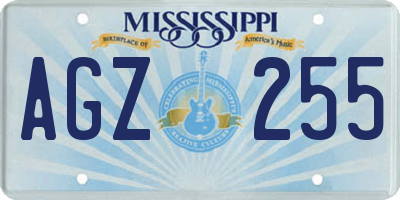 MS license plate AGZ255
