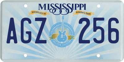 MS license plate AGZ256