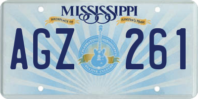 MS license plate AGZ261