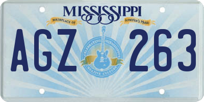 MS license plate AGZ263