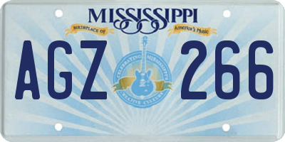 MS license plate AGZ266