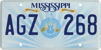 MS license plate AGZ268