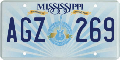 MS license plate AGZ269