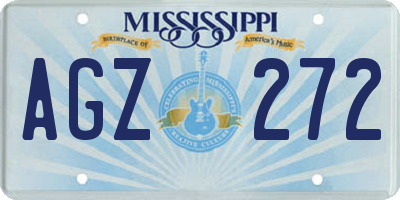 MS license plate AGZ272