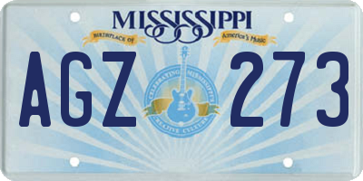 MS license plate AGZ273