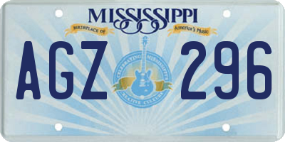 MS license plate AGZ296