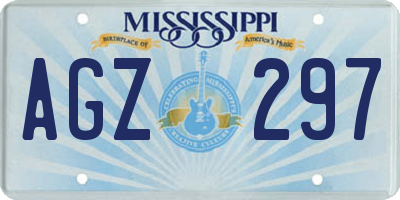 MS license plate AGZ297