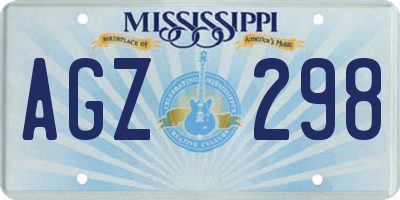 MS license plate AGZ298