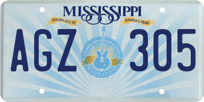 MS license plate AGZ305