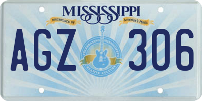 MS license plate AGZ306