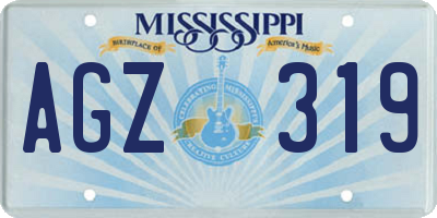 MS license plate AGZ319