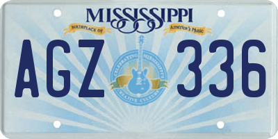 MS license plate AGZ336
