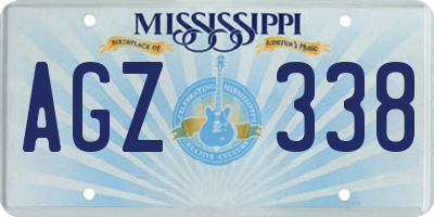 MS license plate AGZ338