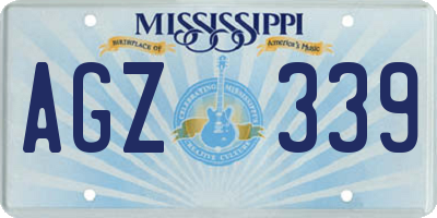 MS license plate AGZ339