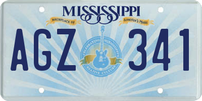 MS license plate AGZ341