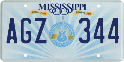 MS license plate AGZ344