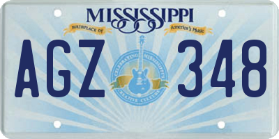 MS license plate AGZ348