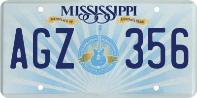 MS license plate AGZ356