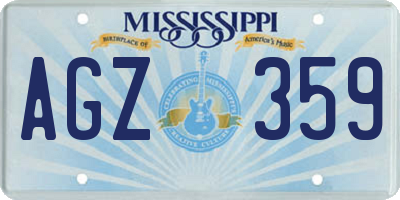 MS license plate AGZ359