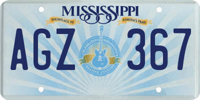 MS license plate AGZ367
