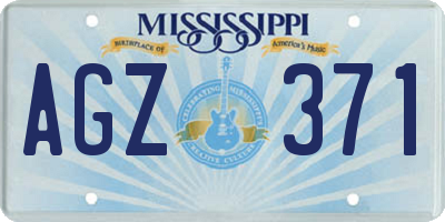 MS license plate AGZ371