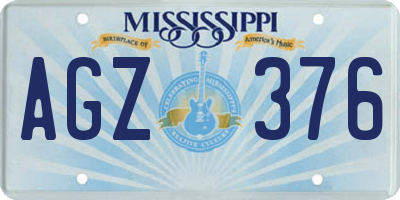 MS license plate AGZ376