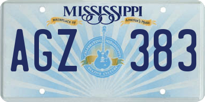 MS license plate AGZ383