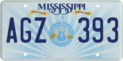 MS license plate AGZ393