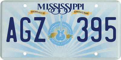MS license plate AGZ395