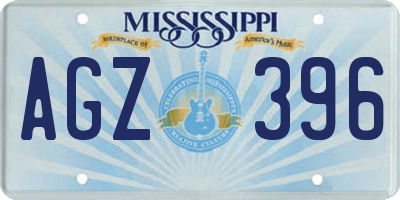 MS license plate AGZ396