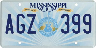 MS license plate AGZ399
