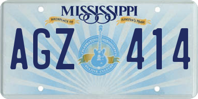 MS license plate AGZ414
