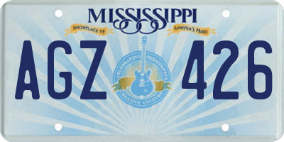 MS license plate AGZ426