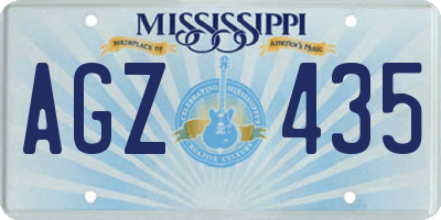 MS license plate AGZ435