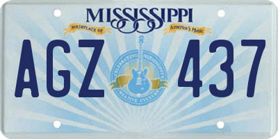 MS license plate AGZ437