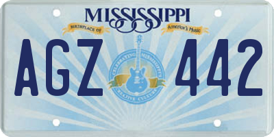 MS license plate AGZ442