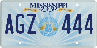 MS license plate AGZ444