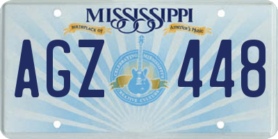 MS license plate AGZ448
