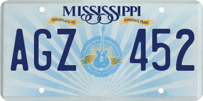 MS license plate AGZ452