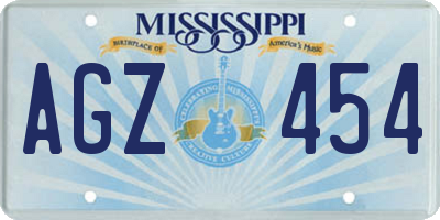 MS license plate AGZ454