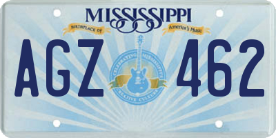 MS license plate AGZ462