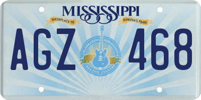 MS license plate AGZ468