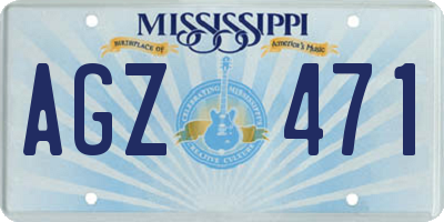 MS license plate AGZ471