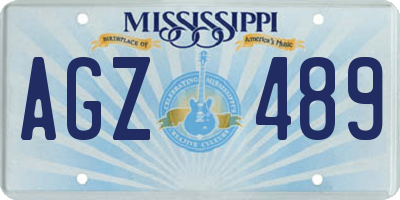 MS license plate AGZ489