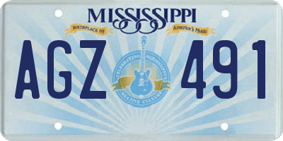 MS license plate AGZ491