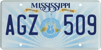 MS license plate AGZ509